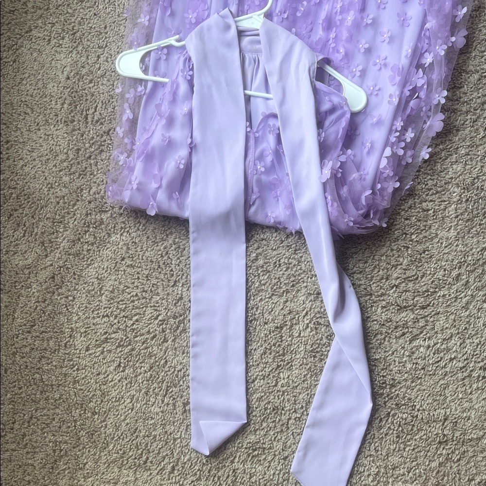 Lavender Floral Dress - Picture 2 of 3
